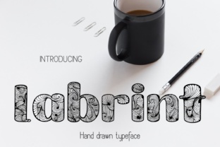 Labrint: A Decorative Floral Font for Creative Printables and Handmade Designs