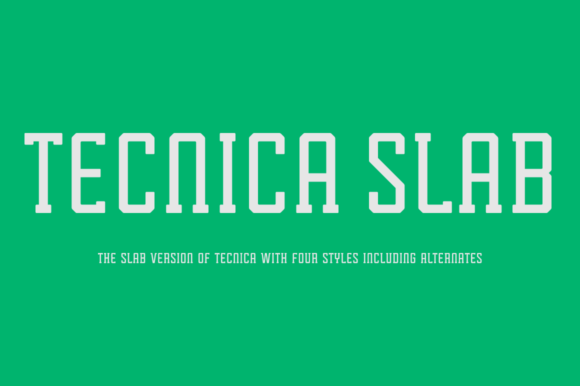 Tecnica Slab Family for Handmade Labels and Branding